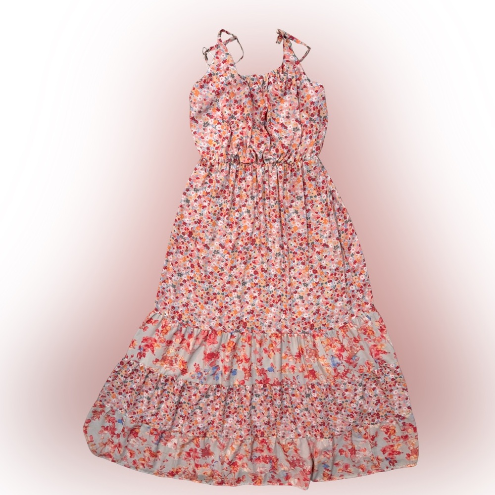 Pink Floral Maxi Dress